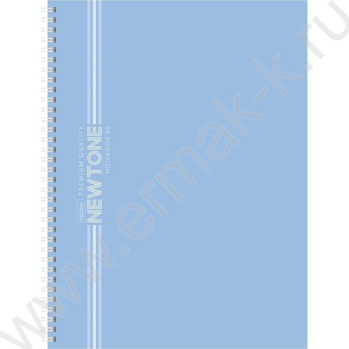 Тетрадь  80л А4 клетка/спираль/многоуров.перфорация "NEWtone PASTEL Голубая дымка" | Фото 1