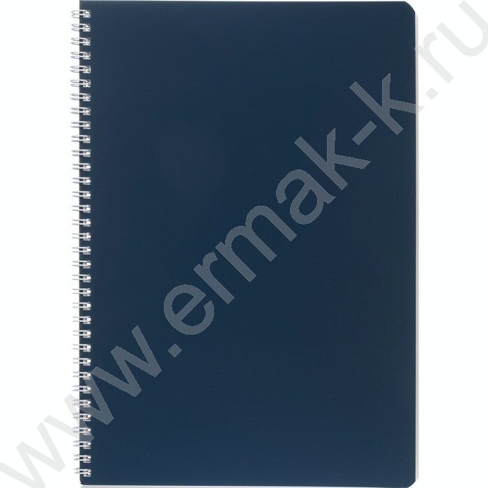 Тетрадь  96л А4 клетка/спираль/перфорация на отрыв "SoloMatte-Сапфир" /ламинац.SOFT-TOUC | Фото 1