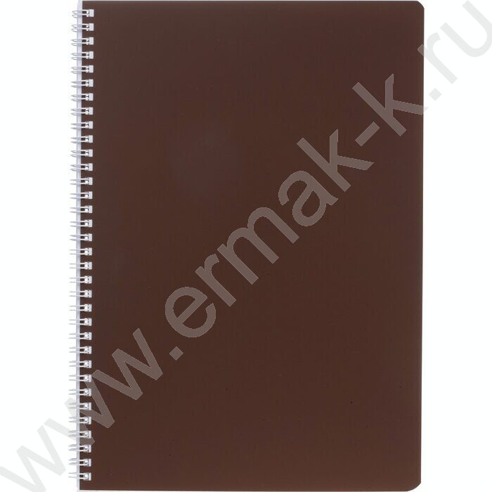 Тетрадь  96л А4 клетка/спираль/перфорация на отрыв "SoloMatte-Шоколадный мусс" /ламинац.SOFT-TOU | Фото 1