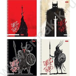 Тетрадь  48л клетка/спираль "Dark tales" 4вида | Фото 1