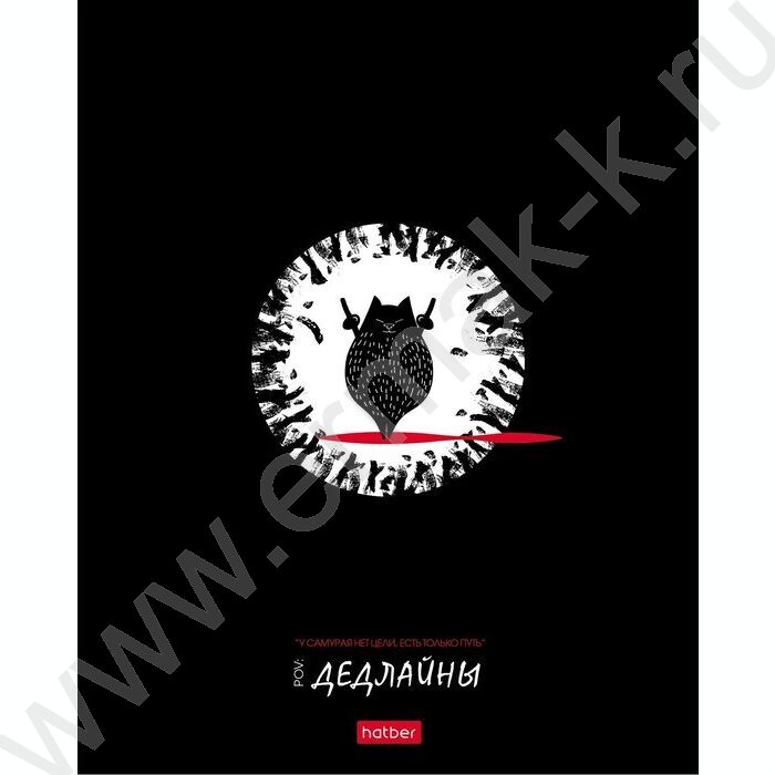 Тетрадь  48л клетка/пластик обл. "Кот-самурай" ассорти | Фото 2