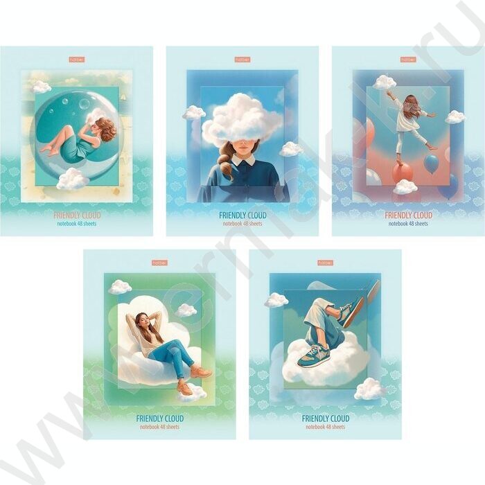 Тетрадь  48л клетка "Весь ее Мир- Выпуск №1" /ламинац SOFT-TOUCH/тиснение/ 5видов | Фото 1