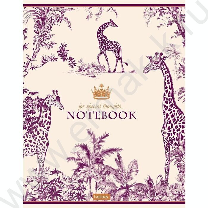 Тетрадь  48л клетка "Царство джунглей" /ламинац SOFT-TOUCH/тиснение/ 5видов | Фото 3