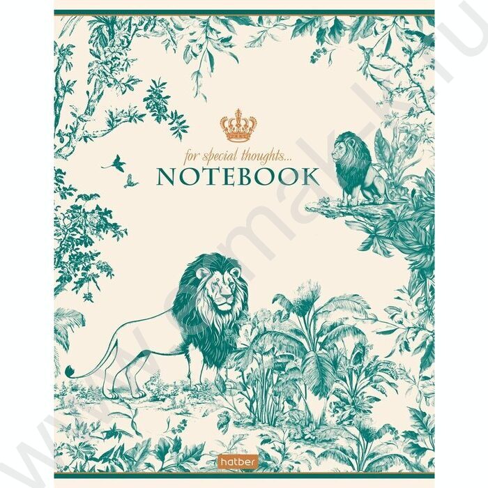 Тетрадь  48л клетка "Царство джунглей" /ламинац SOFT-TOUCH/тиснение/ 5видов | Фото 6