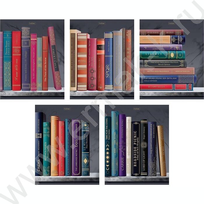 Тетрадь  96л клетка "Золотые страницы" /3D фольга/ламинац.Soft-touch/ 5видов | Фото 1