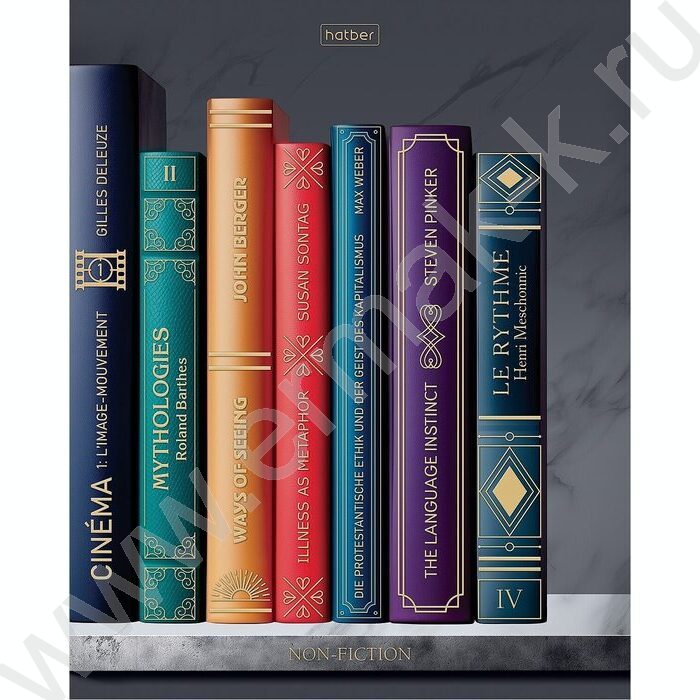 Тетрадь  96л клетка "Золотые страницы" /3D фольга/ламинац.Soft-touch/ 5видов | Фото 5