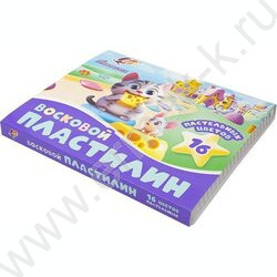 Пластилин восковой  16цв 240г Фантазия+стек /пастель | Фото 2