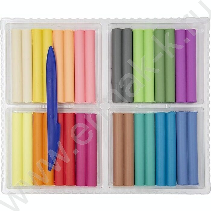 Пластилин восковой  16цв 240г Фантазия+стек /пастель | Фото 3