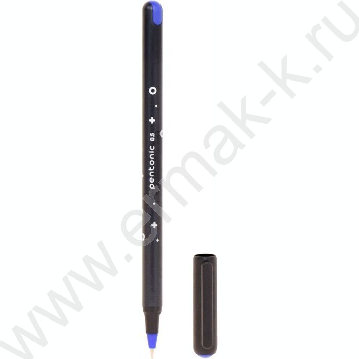 Ручка шар Pentonic Cipher синяя 0,5мм /черный круглый корп. /игольчатый наконечник | Фото 1