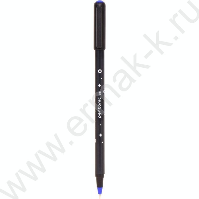 Ручка шар Pentonic Cipher синяя 0,5мм /черный круглый корп. /игольчатый наконечник | Фото 2