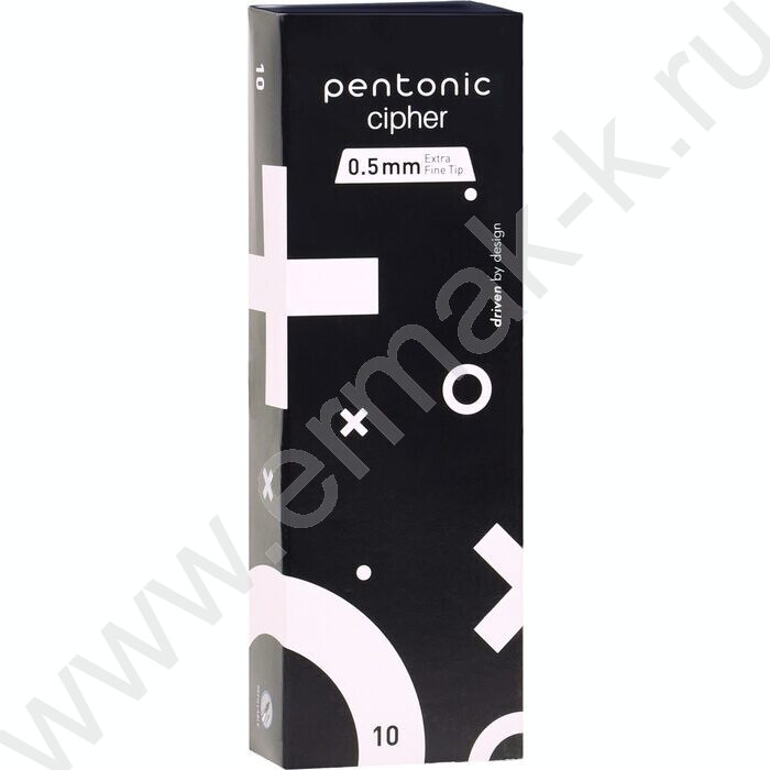 Ручка шар Pentonic Cipher синяя 0,5мм /черный круглый корп. /игольчатый наконечник | Фото 7