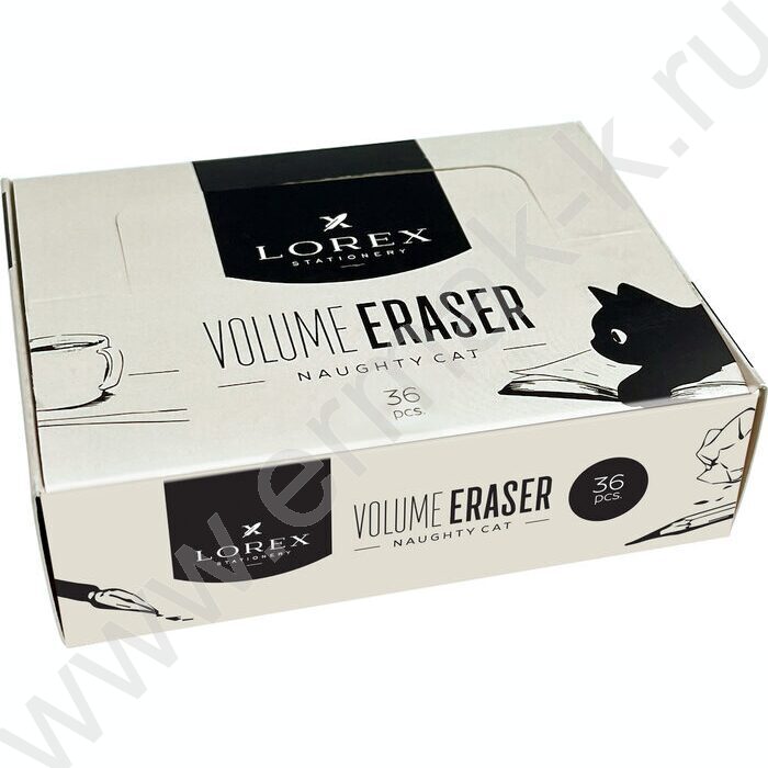 Ластик прямоугольный "VOLUME ERASER NAUGHTY CAT", ПВХ 35*21*10мм /ассорти | Фото 3