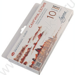 Сангина/сепия Ладога 10 мелков ассорти цветов NEW | Фото 2