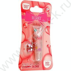 Блеск для губ Charmy Gloss сверкающий,карамел.,с ароматом ягодного десерта,браслетик с подвеской NEW | Фото 2