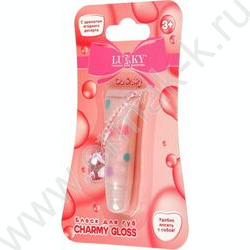 Блеск для губ Charmy Gloss сверкающий,карамел.,с ароматом ягодного десерта,браслетик с подвеской NEW | Фото 3