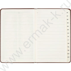 Книга телефонная  80л А5 Nebraska. Dark red /кожзам,вырубка NEW | Фото 2
