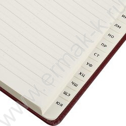Книга телефонная  80л А5 Nebraska. Dark red /кожзам,вырубка NEW | Фото 3