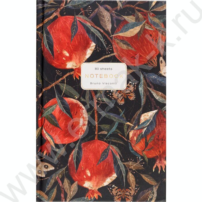 Блокнот  80л А5 тв.обл. "Flora.Гранат" NEW | Фото 2
