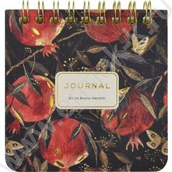 Блокнот  60л 90*90 тв.обл./спираль "Pocket journal.Гранат" блок-линейка NEW | Фото 2