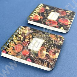 Блокнот  60л 90*90 тв.обл./спираль "Pocket journal.Гранат" блок-линейка NEW | Фото 7