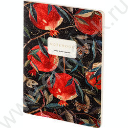 Тетрадь  60л клетка "Flora.Гранат" 80 г/м2 бежевая бумага,материал обложки:искус.кожа NEW | Фото 1