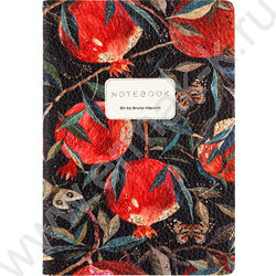 Тетрадь  60л клетка "Flora.Гранат" 80 г/м2 бежевая бумага,материал обложки:искус.кожа NEW | Фото 2