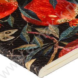 Тетрадь  60л клетка "Flora.Гранат" 80 г/м2 бежевая бумага,материал обложки:искус.кожа NEW | Фото 5