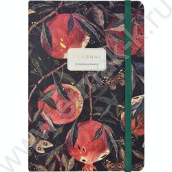 Зап. книжка 100л А5 тв.обл. "Flora.Гранат" /на резинке,блок -линейка,карман д/бумаг NEW | Фото 2