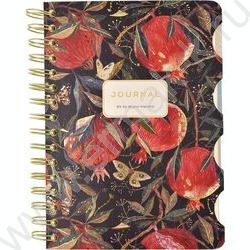 Зап. книжка 120л А5 тв.обл/спираль "Flora.Гранат" /блок -клетка /линейка/точка NEW | Фото 2