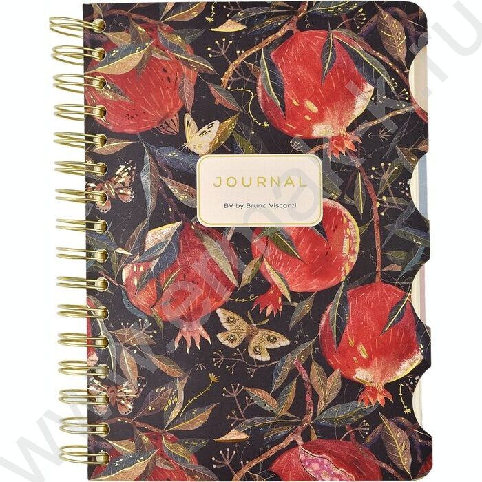 Зап. книжка 120л А5 тв.обл/спираль "Flora.Гранат" /блок -клетка /линейка/точка NEW | Фото 2