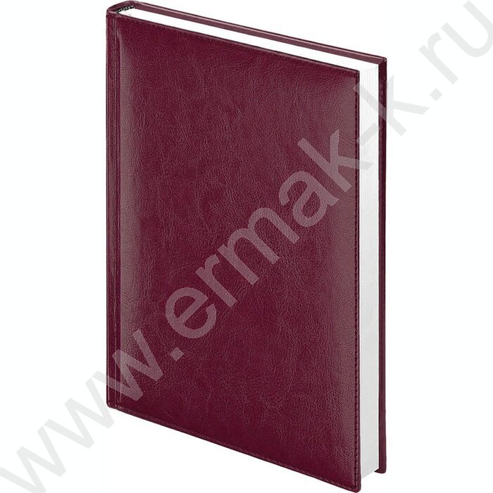 Ежедневник 2026г А5 352стр "Birmingham" бордо /иск. кожа, с прошивкой по периметру, ляссе | Фото 1