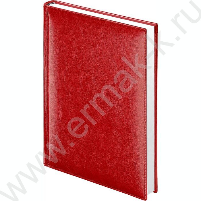 Ежедневник 2026г А5 352стр "Birmingham" красный /иск. кожа, с прошивкой по периметру, ляссе | Фото 1