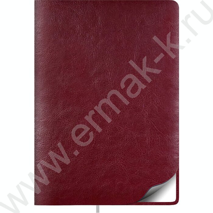 Ежедневник 2026г А5 320стр "Sigma FLEX" бордо /белый блок, перфорация угла, ляссе | Фото 1