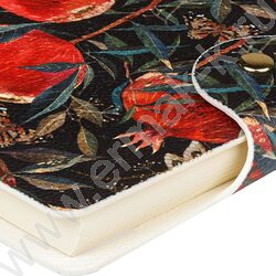 Ежедневник н/дат А6 136л Flora.Гранат /иск.кожа/фиксирующий хлястик:на кнопке NEW | Фото 3