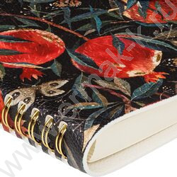 Ежедневник н/дат А6 136л Flora.Гранат /иск.кожа/фиксирующий хлястик:на кнопке NEW | Фото 4