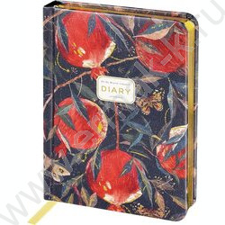 Ежедневник н/дат А6 120л Flora.Гранат /иск.кожа,ляссе NEW | Фото 1