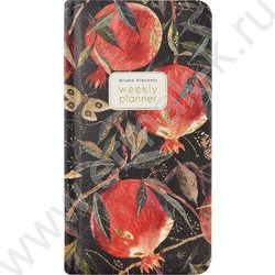 Еженедельник н/дат А6 64л Flora.Гранат /иск.кожа,ляссе NEW | Фото 2
