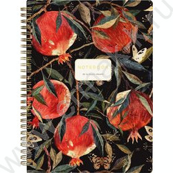 Тетрадь  60л клетка/спираль "Flora.Гранат" 70 г/м2 бежевая бумага NEW | Фото 1