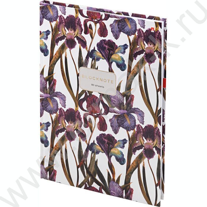 Блокнот  80л А4 тв.обл. "Flora.Ирисы" NEW | Фото 1