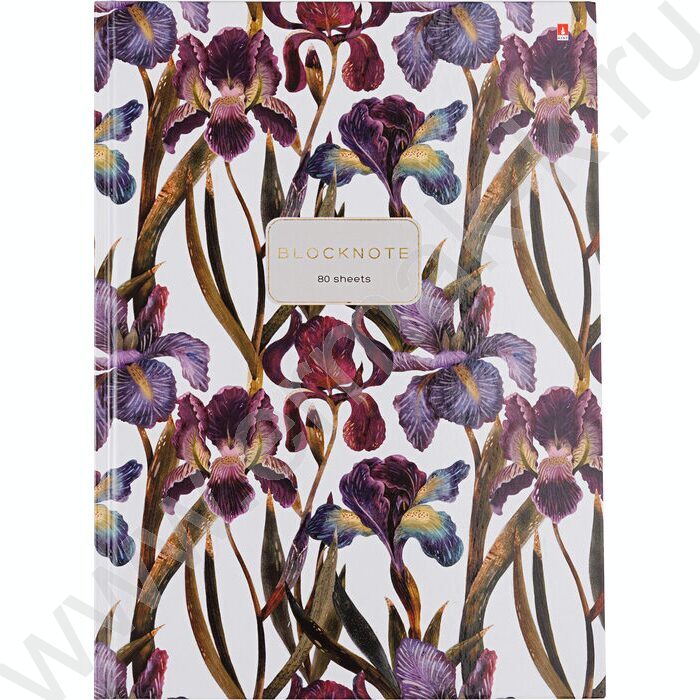 Блокнот  80л А4 тв.обл. "Flora.Ирисы" NEW | Фото 2