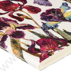 Тетрадь  60л клетка "Flora.Ирисы" 80 г/м2 бежевая бумага,материал обложки:искус.кожа NEW | Фото 4