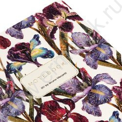 Тетрадь  60л клетка "Flora.Ирисы" 80 г/м2 бежевая бумага,материал обложки:искус.кожа NEW | Фото 5