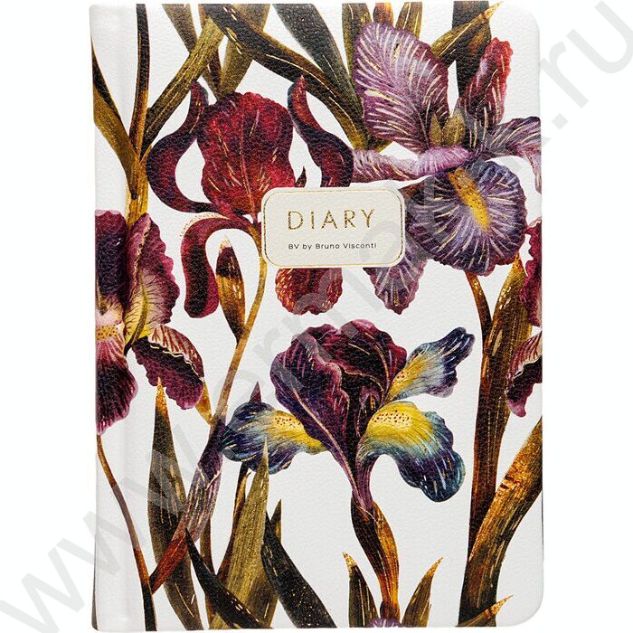 Ежедневник н/дат А6+ 128л Flora.Ирисы /иск.кожа,ляссе NEW | Фото 2