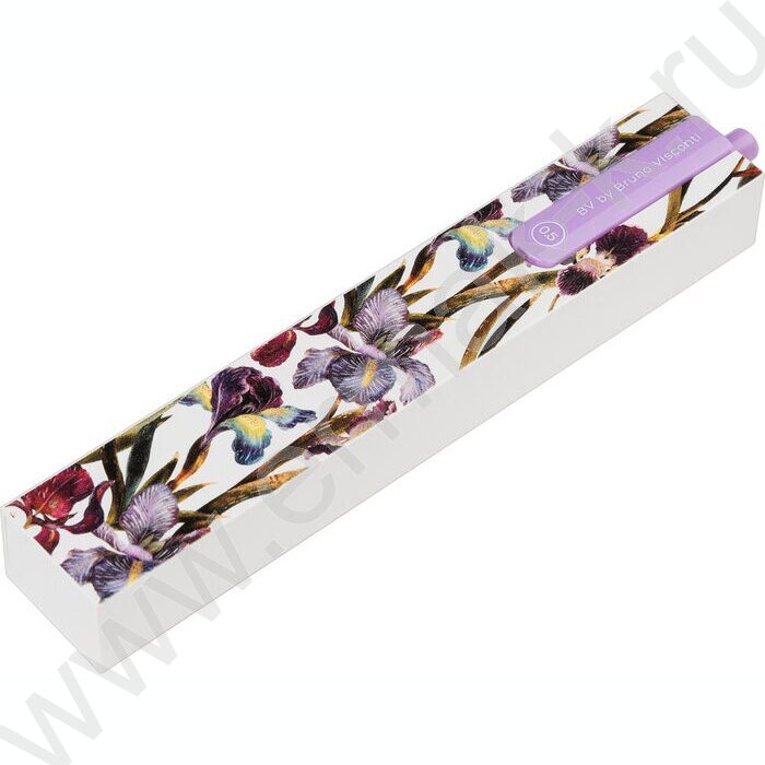 Ручка шар авт Flora.Ирисы /пл. SOFT TOUCH корп./  цвет чернил синий 0,5мм NEW | Фото 3