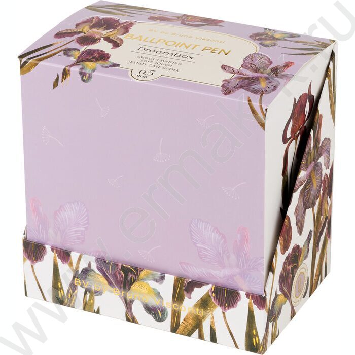 Ручка шар авт Flora.Ирисы /пл. SOFT TOUCH корп./  цвет чернил синий 0,5мм NEW | Фото 5