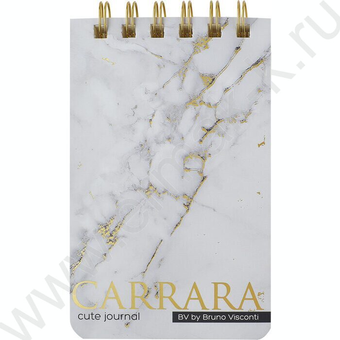 Блокнот 100л А6- "Carrara" /тв.обл./спираль/блок-линейка NEW | Фото 2