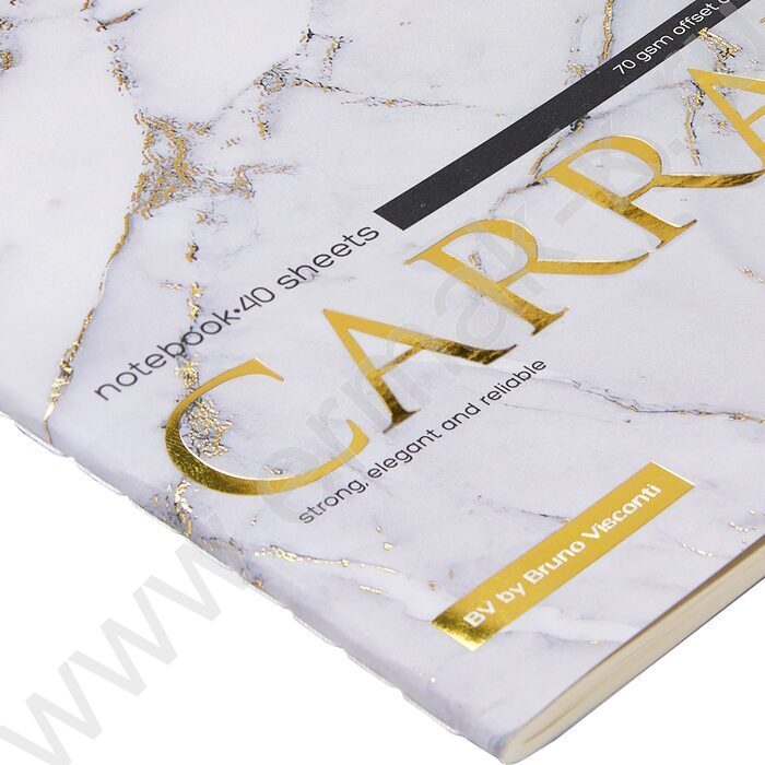 Тетрадь  40л линейка "Carrara" 70 г/м2 бежевая бумага NEW | Фото 2