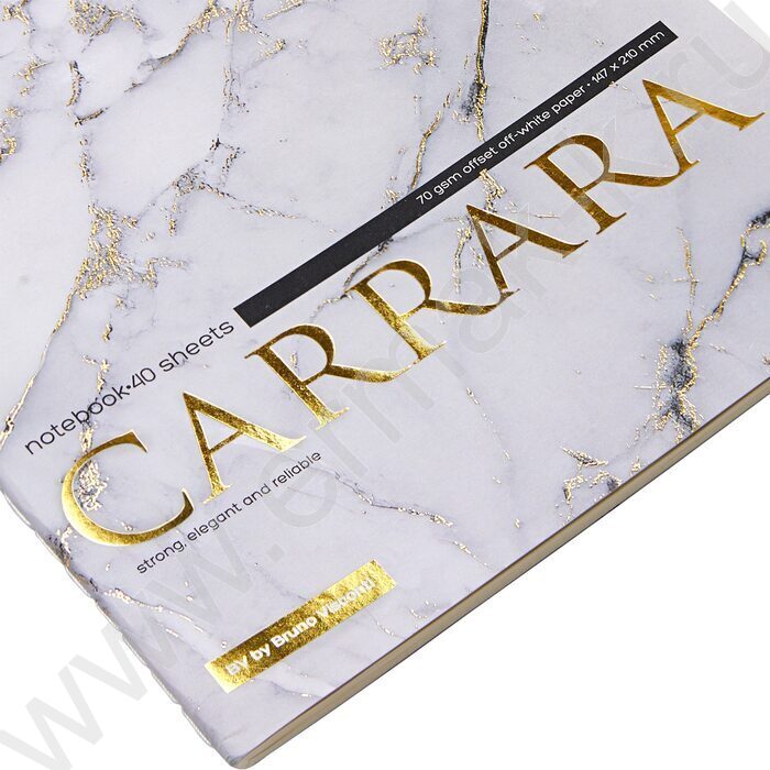 Тетрадь  40л линейка "Carrara" 70 г/м2 бежевая бумага NEW | Фото 3