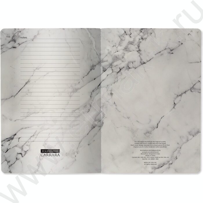 Тетрадь  40л линейка "Carrara" 70 г/м2 бежевая бумага NEW | Фото 6