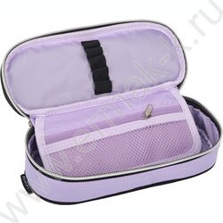 Пенал-овальный на молнии 21*8*5см "Amai Menoko", полиэстер, с 2-мя бегунками /лавандовый NEW | Фото 2
